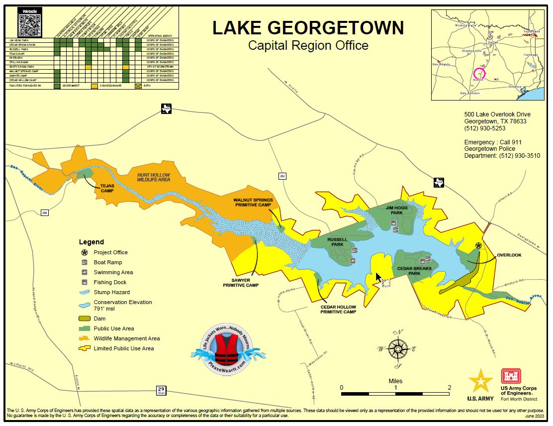 Lake Georgetown Map